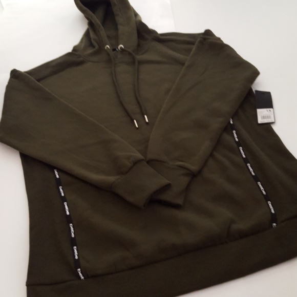 bebe Oversized Tape Ribbed Mini Logo Hoodi… - Picture 1 of 16